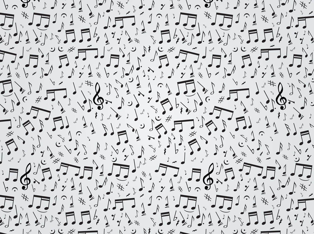 1024x765 Musical Notes Pattern Vector Art Graphics