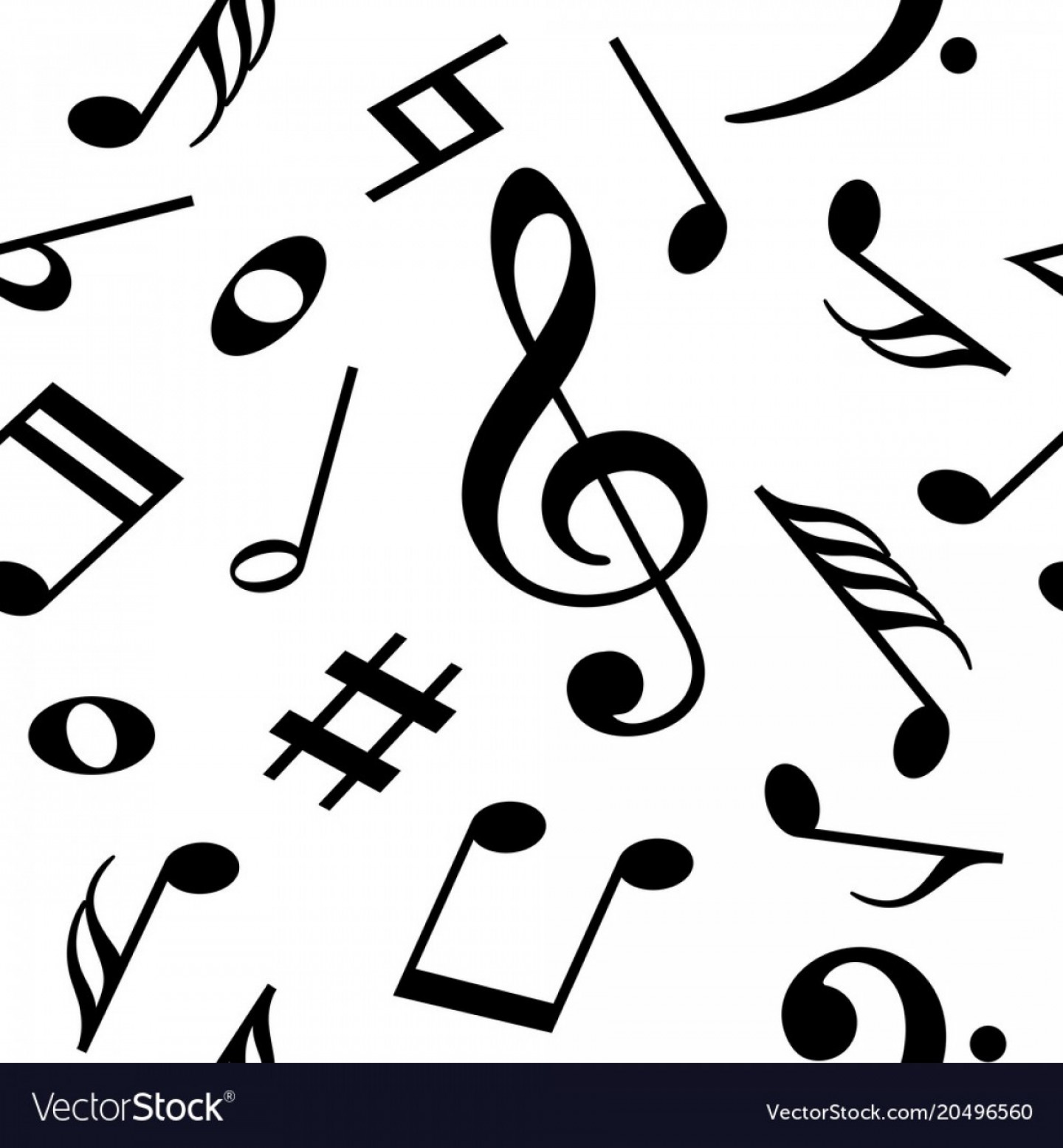 Music Note Pattern Vector at Collection of Music Note