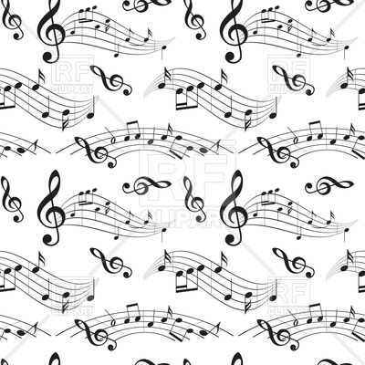 400x400 Seamless Pattern With Music Notes Vector Image Of Backgrounds