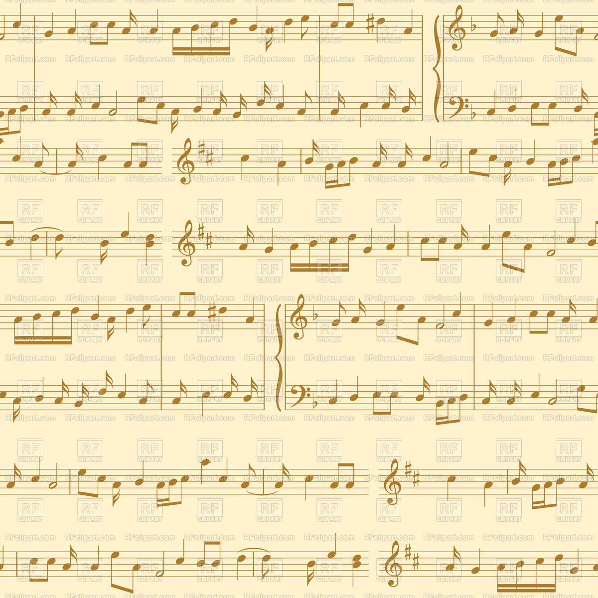 1200x1200 Seamless Pattern With Music Notes Vector Image Of Music