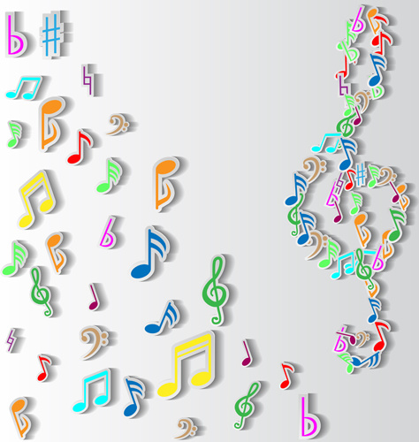 Elegant Music Note Background Vector Set Free Vector 474x500 Elegant Music Note Background Vector Set Free Vector