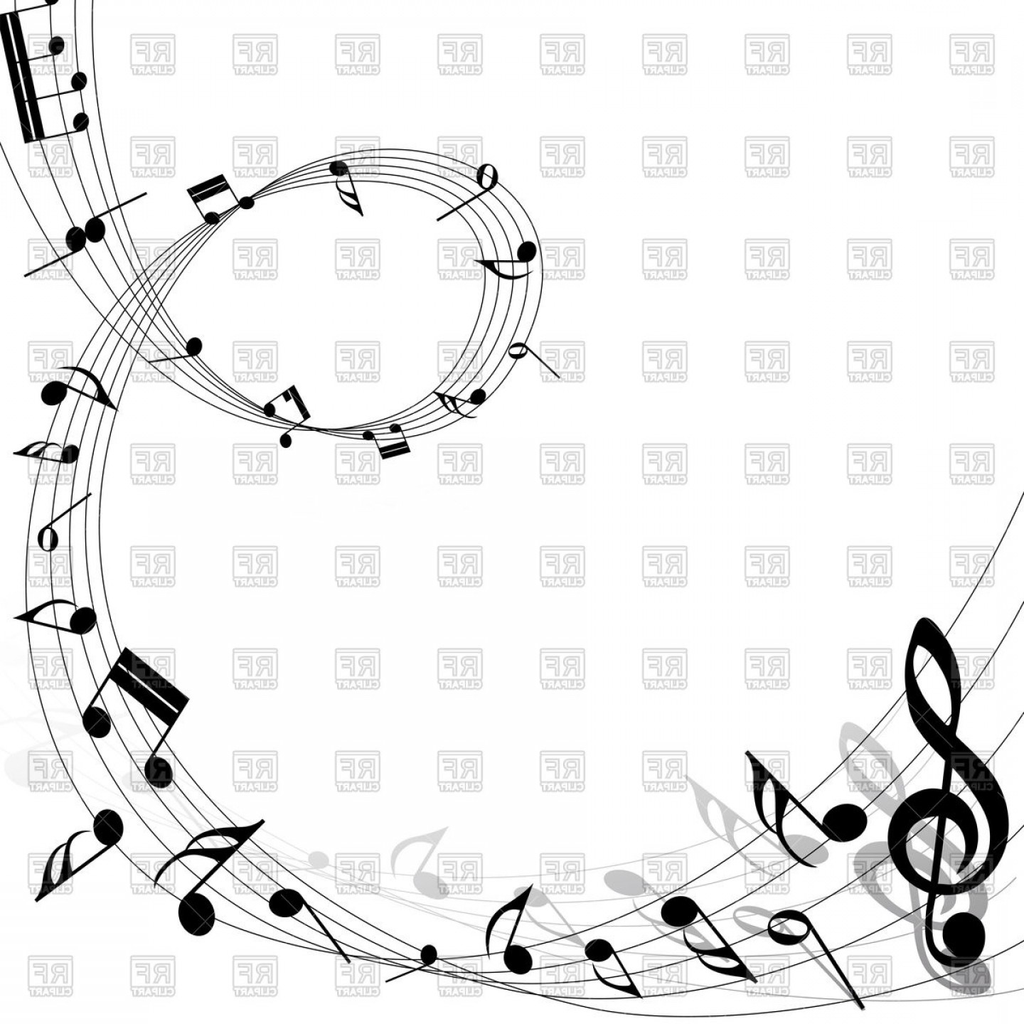 Musical Notes Swirl Design Background Vector Clipart Cqrecords 1440x1440 Musical Notes Swirl Design Background Vector Clipart Cqrecords