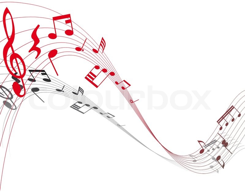 Musical Note Staff On The Red Stock Vector Colourbox 800x640 Musical Note Staff On The Red Stock Vector Colourbox