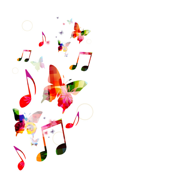 Notes And Butterflies Music Background Vector Free Download 600x600 Notes And Butterflies Music Background Vector Free Download