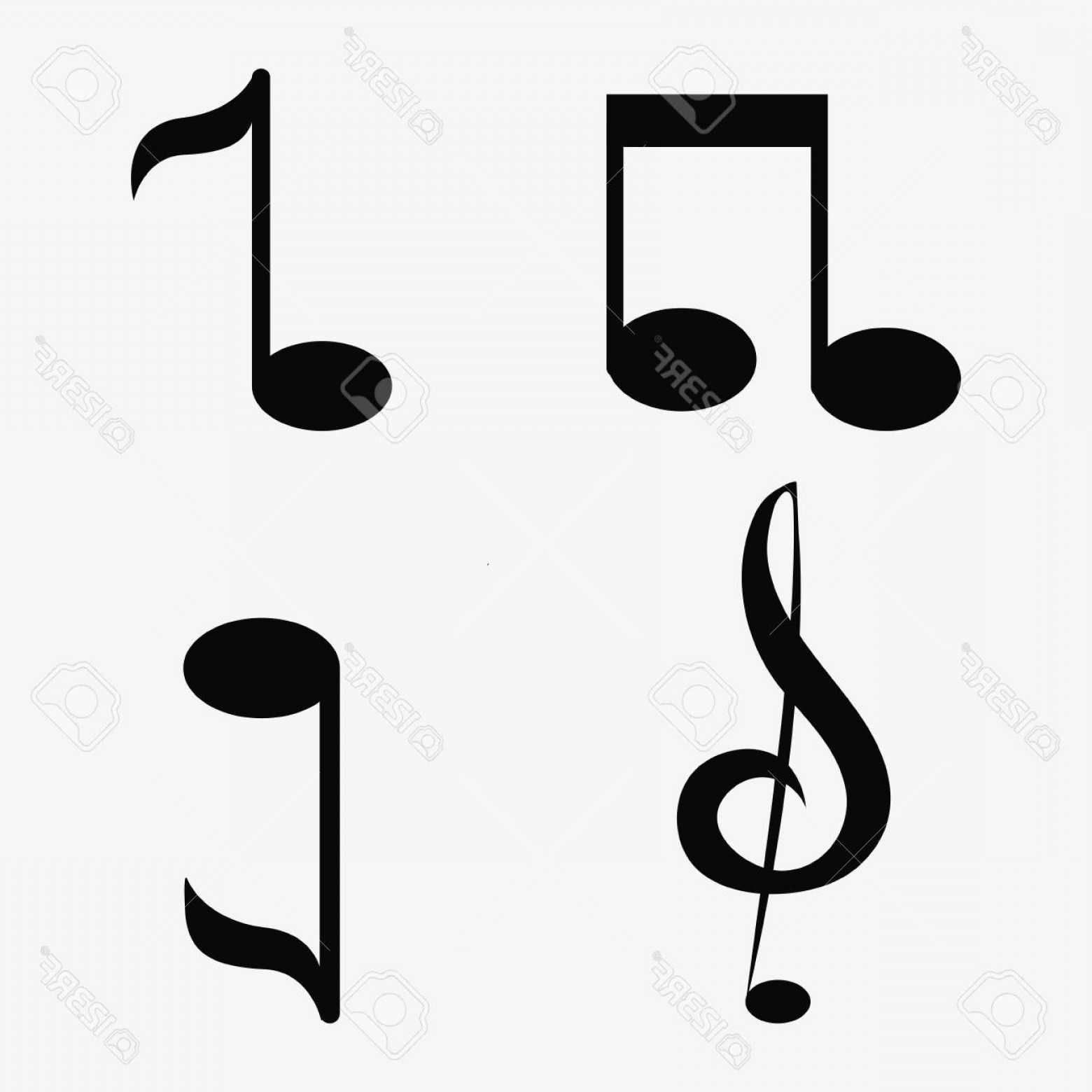 Music Notes Vector Art At Vectorified Com Collection Of Music Notes