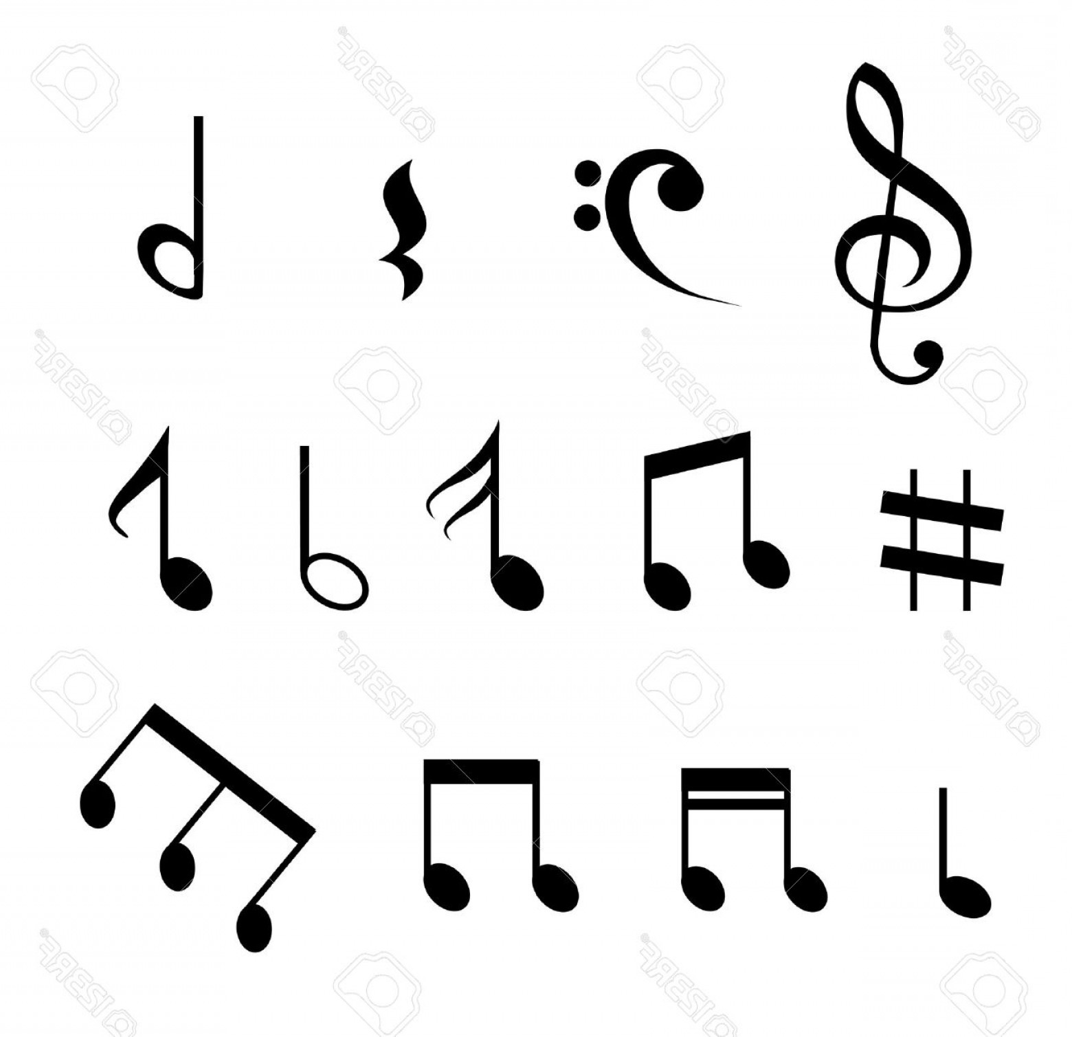 Music Notes Vector Art at Vectorified.com | Collection of Music Notes ...
