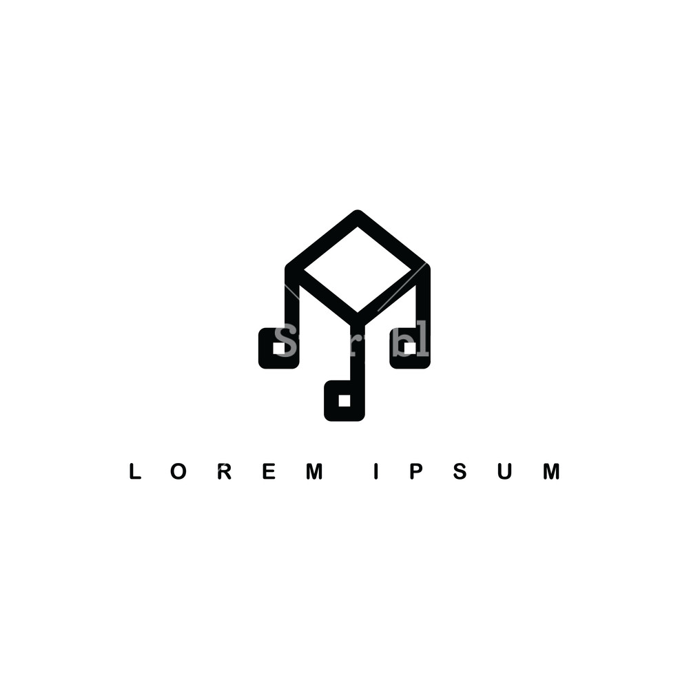 Isometric Music Note Sign Logo Logotype Vector Art Illustration 1000x1000 Isometric Music Note Sign Logo Logotype Vector Art Illustration