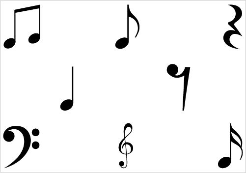 501x352 Music Notes Symbols Clip Art