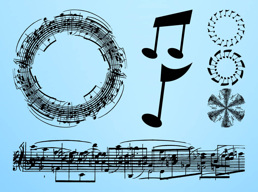 1024x765 Musical Notes Layouts Vector Art Graphics