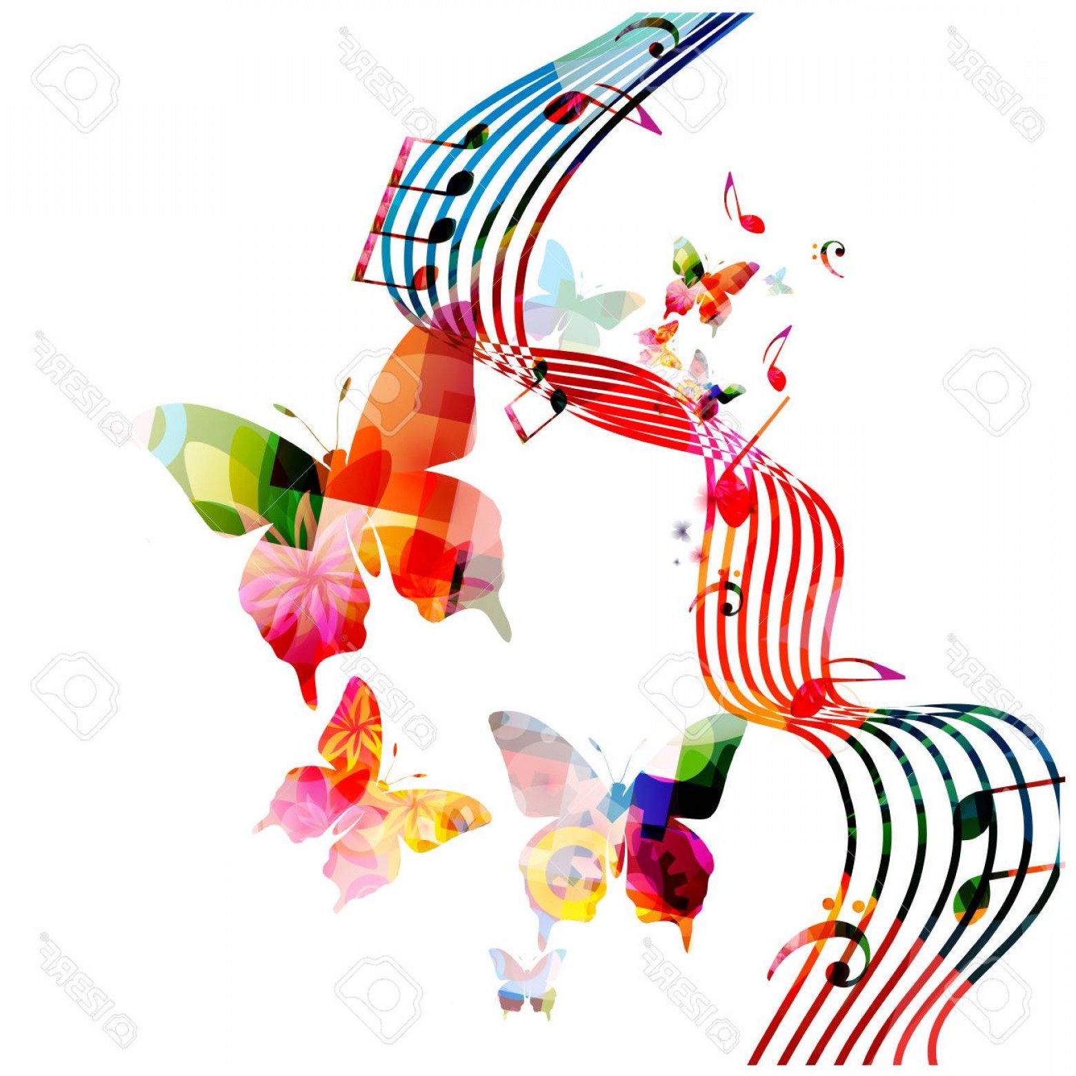 1560x1560 Butterfly Music Note Vector Image Soidergi