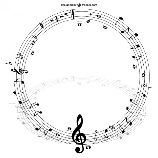 626x626 Music Notes Circle Free Vector