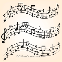200x200 Sheet Music Musical Note Patterns Free Vector Graphic Art Free