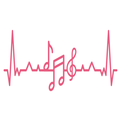 512x512 Heartbeat With Music Notes