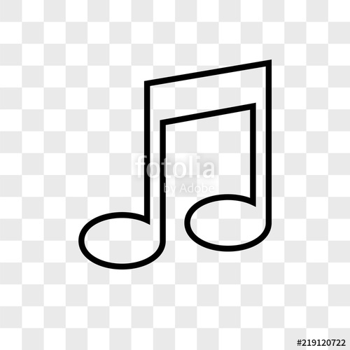 500x500 Musical Note Vector Icon On Transparent Background, Musical Note
