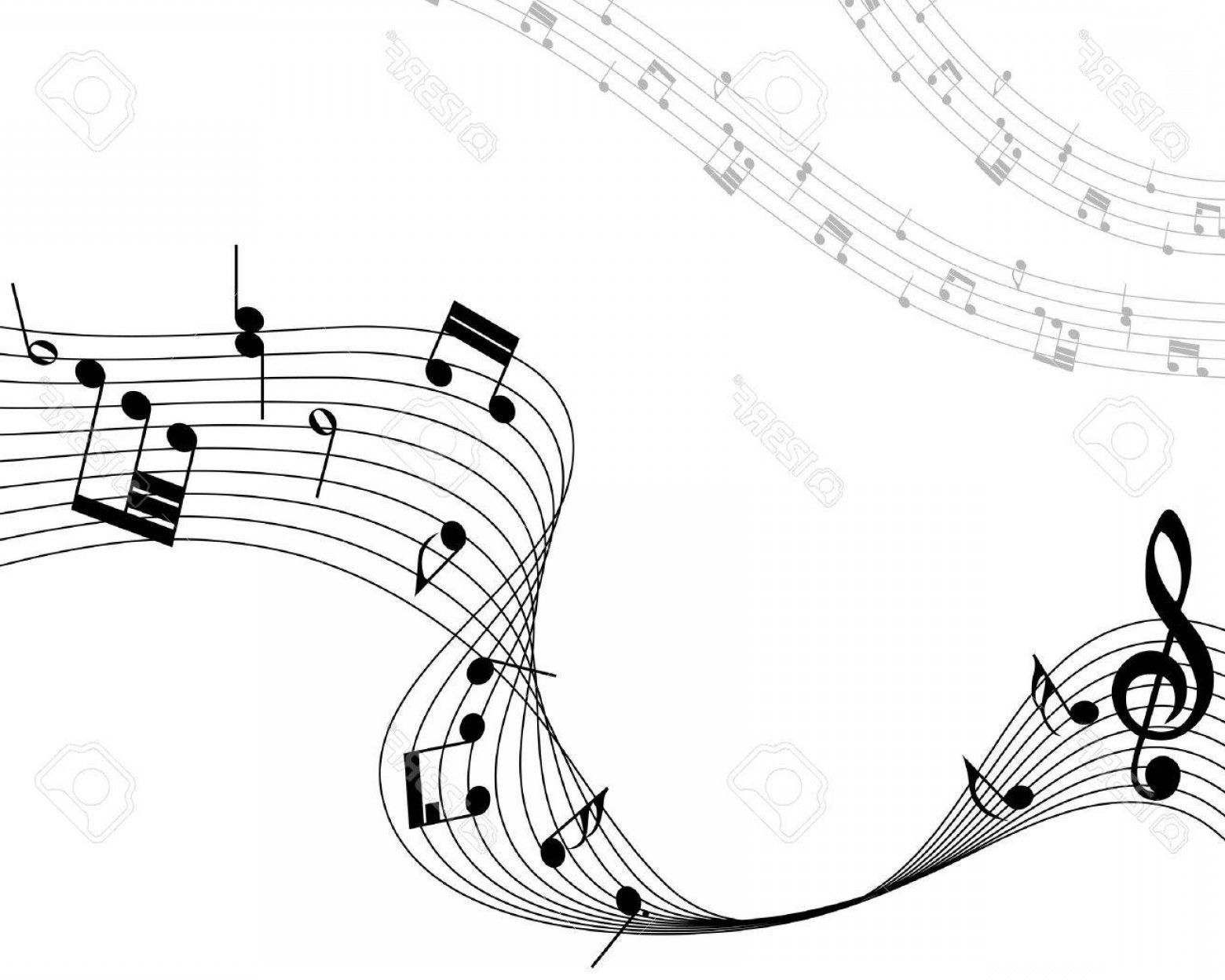 1560x1248 Photomusical Note Staff Vector Illustration Without Transparency