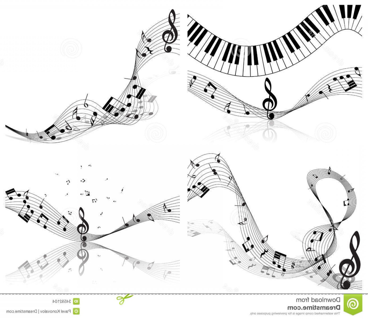 1560x1356 Stock Images Musical Note Staff Set Vector Illustration