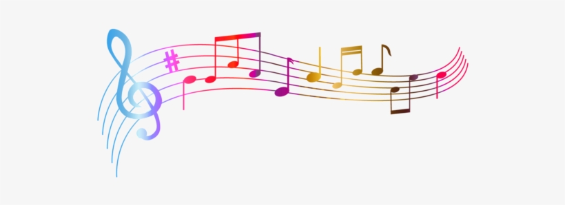 820x298 Vector Colorful Music Notes Clipart