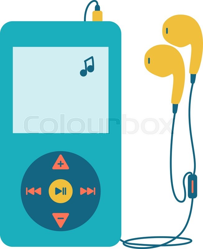 Music Player With Headphones Music Stock Vector Colourbox 653x800 Music Player With Headphones Music Stock Vector Colourbox