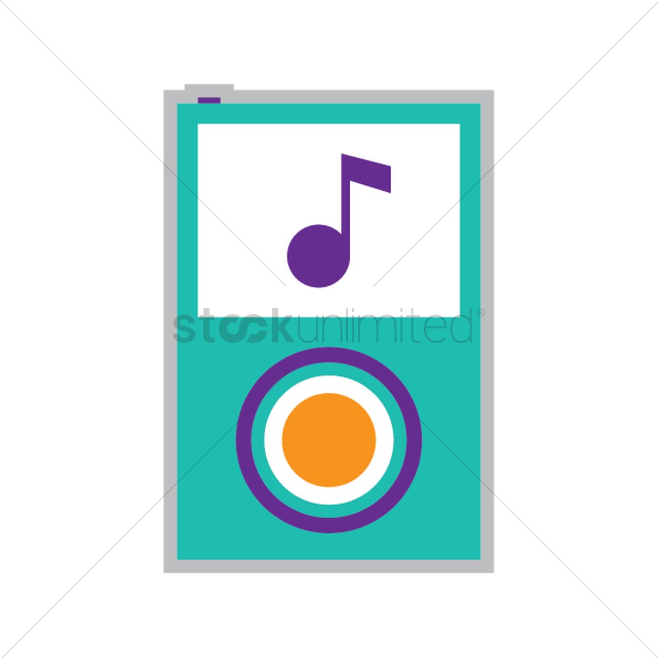 Free Music Player Vector Image 1300x1300 Free Music Player Vector Image