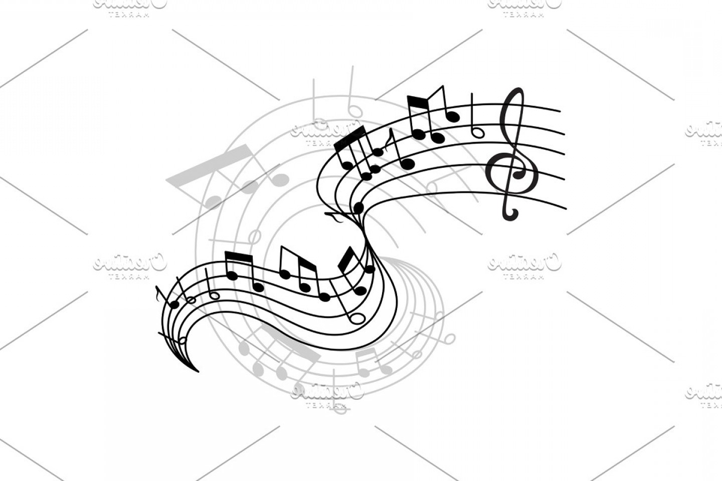 1440x960 Music Staff Vector Savoyuptown