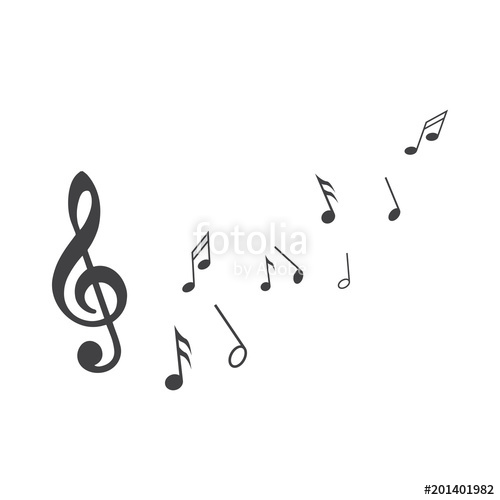 500x500 Music Notes Abstract Musical Background Vector Illustration