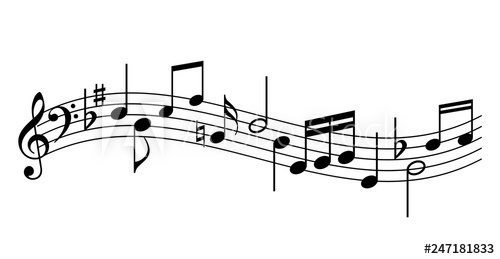 500x259 Music Staff Vector Icon