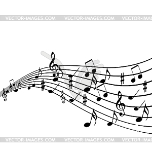 300x300 Musical Design Elements Of Music Staff With Treble