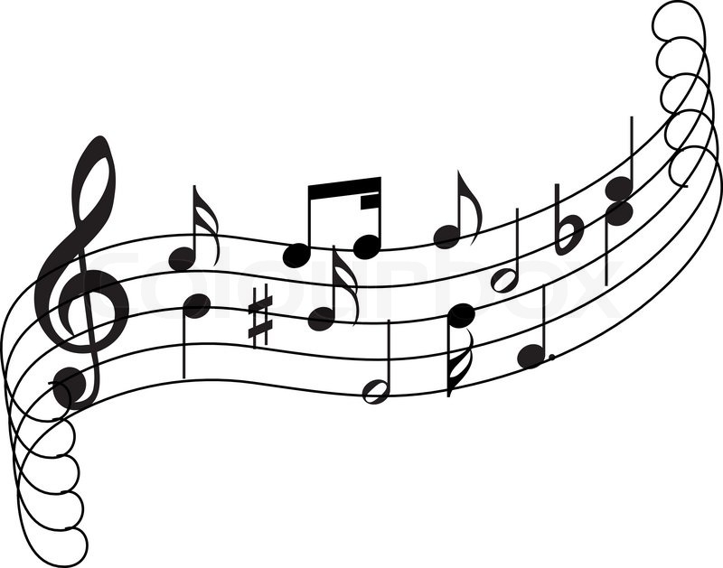 800x629 Musical Notes Staff Theme For Use In Stock Vector Colourbox