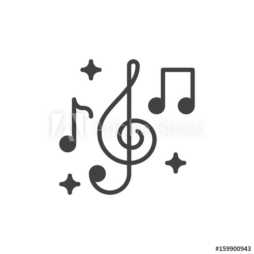 Treble Clef And Music Notes Icon Vector, Filled Flat Sign, Solid 500x500 Treble Clef And Music Notes Icon Vector, Filled Flat Sign, Solid