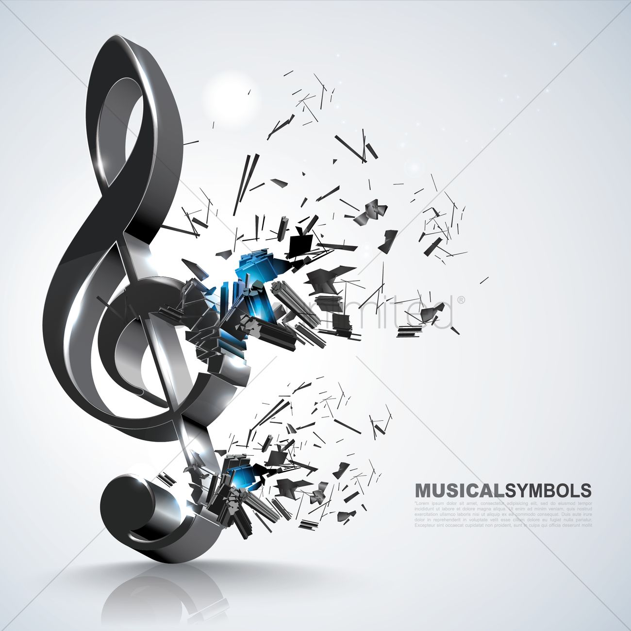 Treble Clef Music Symbol Vector Image 1300x1300 Treble Clef Music Symbol Vector Image