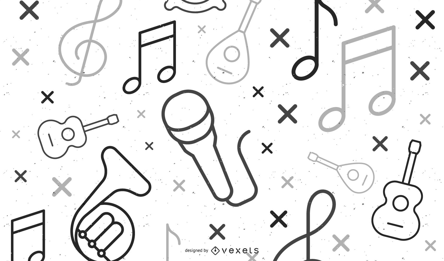 1701x1000 Music Vector Illustration