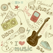 180x180 Music Vector, Instruments Vector, Note Vector And Dancing