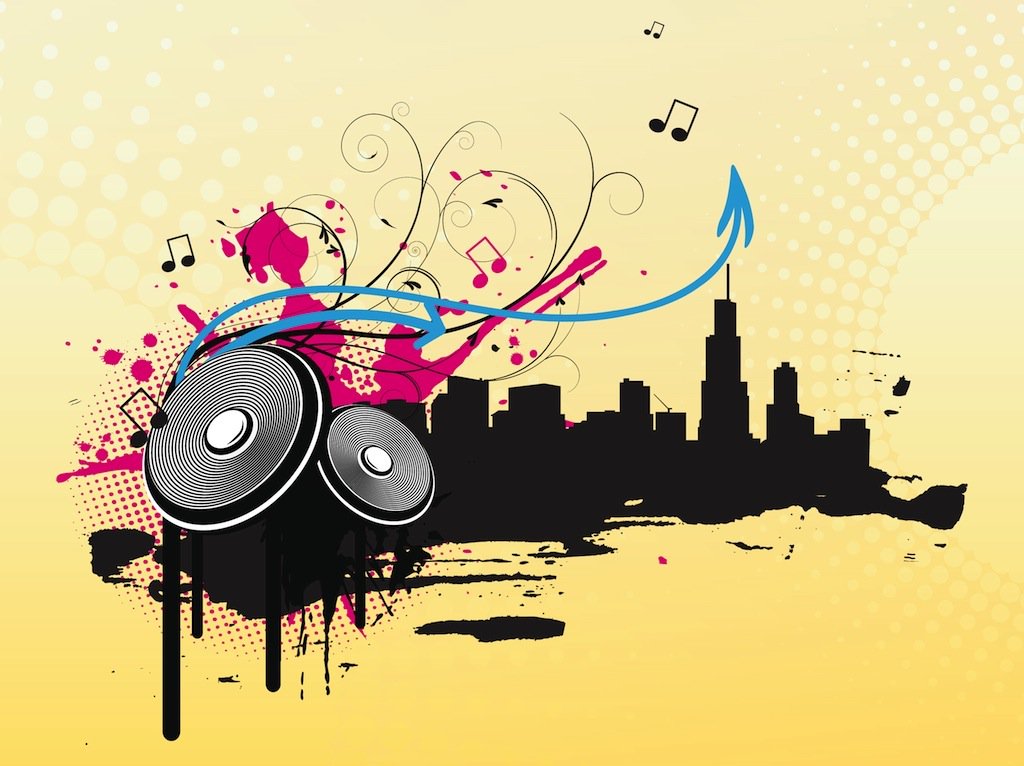 1024x766 Music City Vector Art Graphics