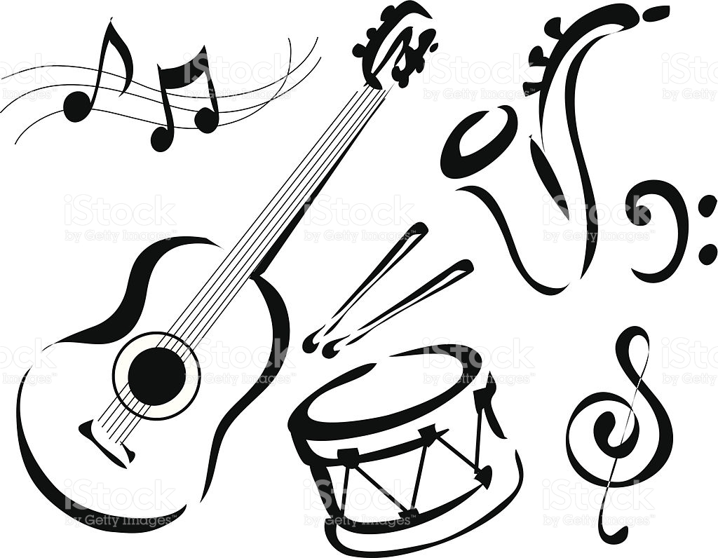 1024x796 Music Vector Art Group With Items