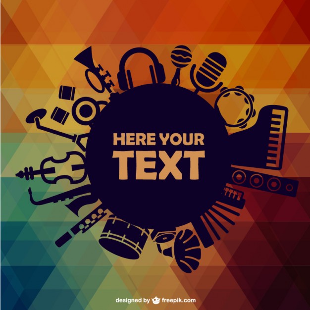 626x626 Music Instruments Silhouettes Background Vector Free Download