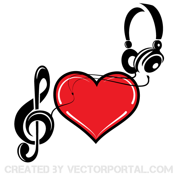 600x600 Music Of Love Heart Vector Art Free Vectors Ui Download