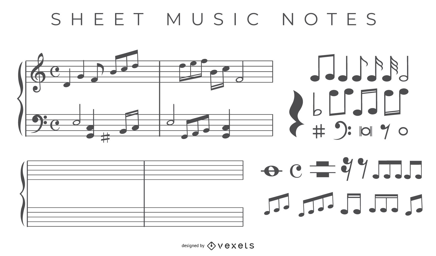 1701x1000 Sheet Music Note Vectors Free