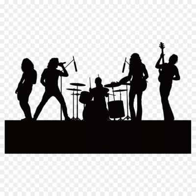 400x400 Png Silhouette Singing Music Vector Silhouette Figures