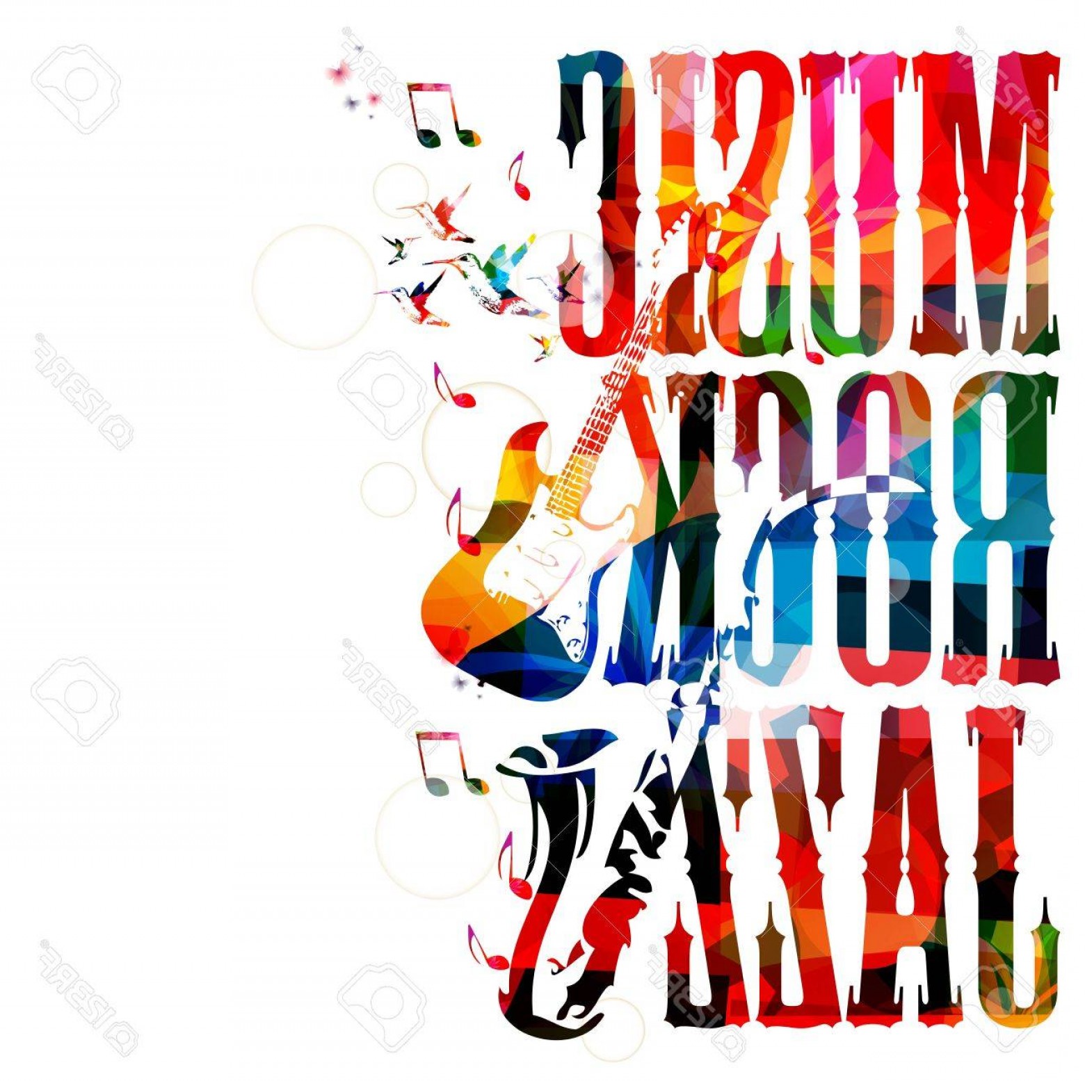 1560x1555 Colorful Music Vector Background Catamart