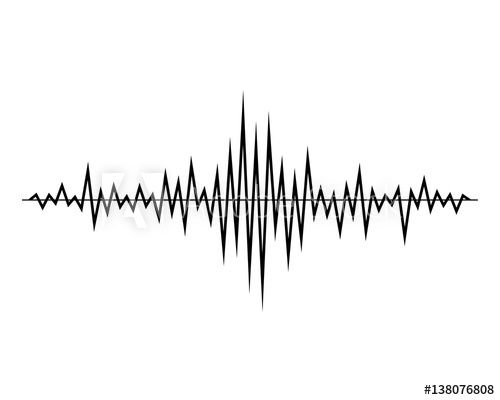 500x400 Black Music Sound Waves Isolated On White Background Audio