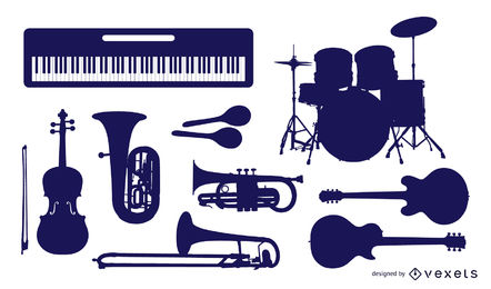 442x260 Musical Instruments Vector Graphics To Download