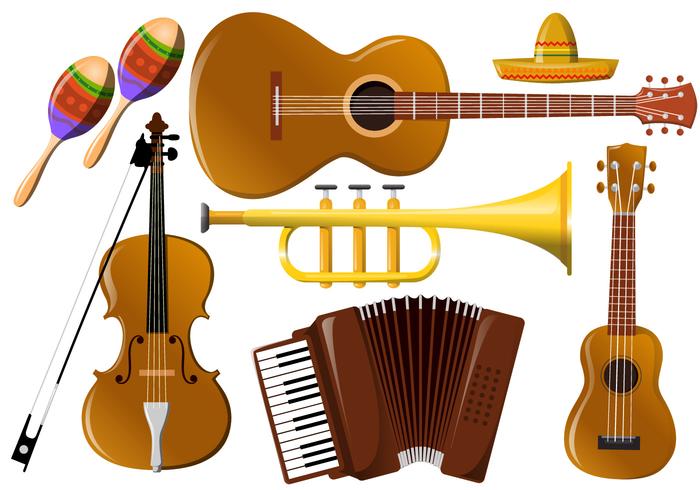 700x490 Mariachi Music Instrument Vectors
