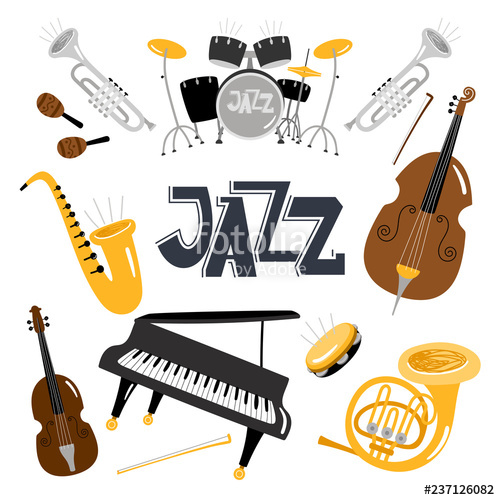 500x500 Jazz Musical Instruments Vector Music Instrument Objects