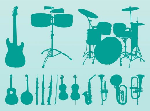 518x386 Musical Instruments Vector