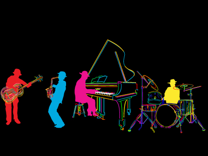 425x319 Color Lines Musical Instruments Vector Free Download