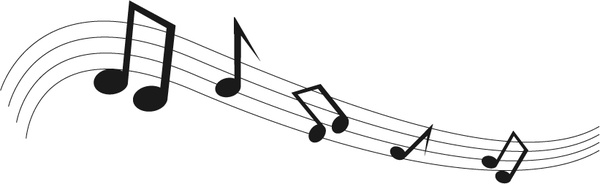 600x184 Black Music Notes Free Vector In Adobe Illustrator