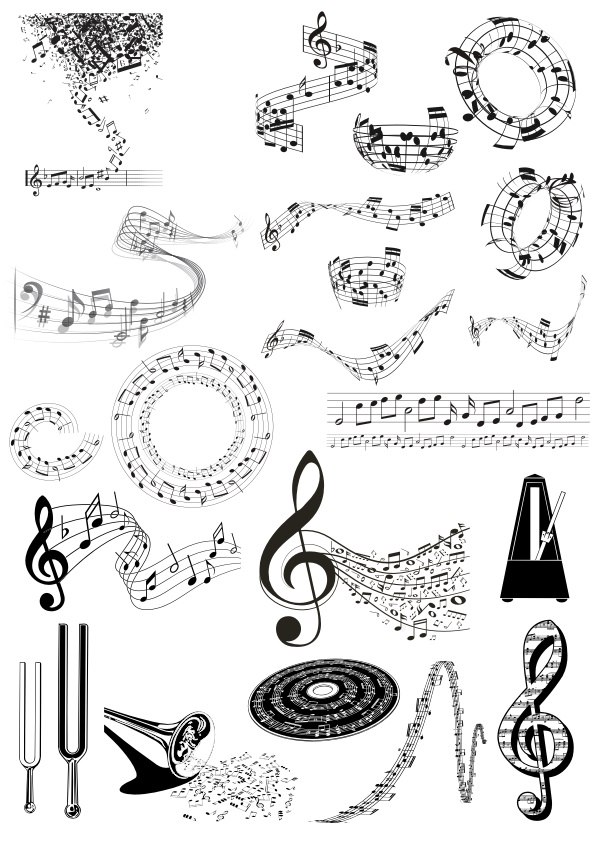 595x842 Music Notes Free Vector Cdr Free Download Vector Graphic Art