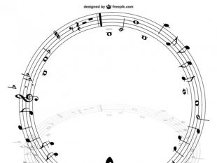 310x233 Music Notes Circle Vector Free Vectors Ui Download