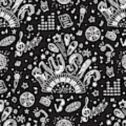 180x180 Vector Music Background Seamless Pattern With Hand Drawn Doodle