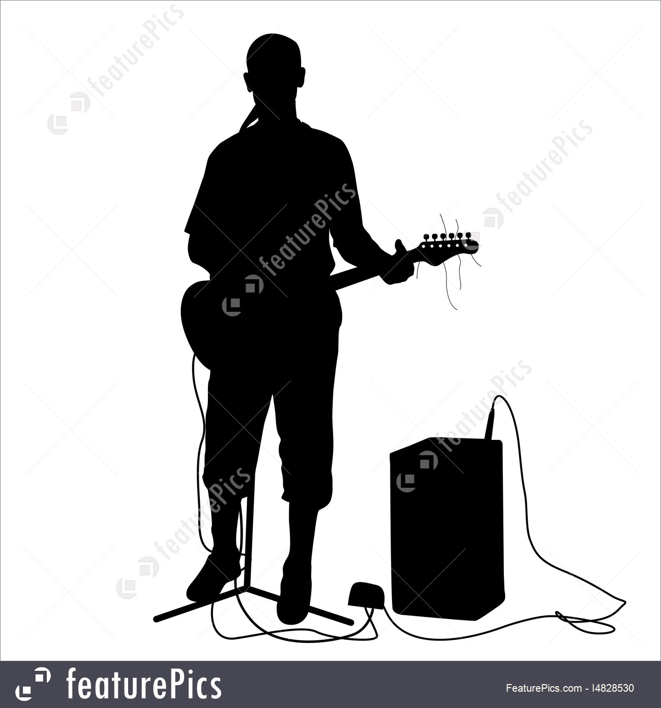 1300x1392 Musician Silhouette Stock Illustration